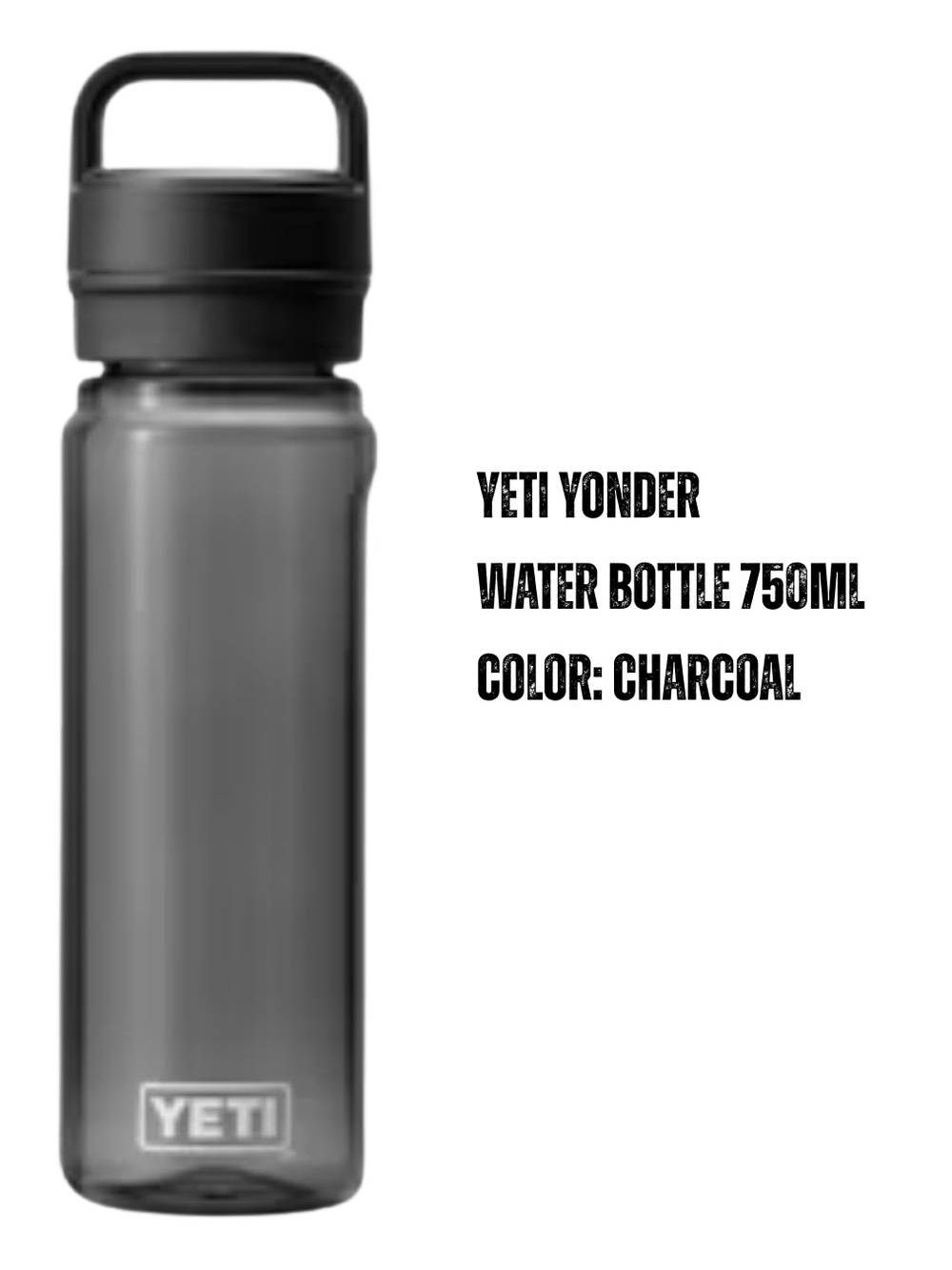 YETI Yonder 750mL 25oz Water Bottle Charcoal NWT